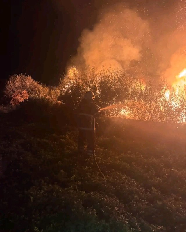Arsuz'da kamışlık alanda çıkan yangın söndürüldü (Fotoğraflı) Esma Kural HATAY (İHA) - Hatay'ın Arsuz ilçesinde kamışlık alanda çıkan yangın itfaiye ekiplerinin müdahalesiyle tarafından söndürüldü. Akçalı Mahallesi'nde kamışlık alanda yangın çıktı. Yangını gören vatandaşlar durumu 112 Acil Çağrı Merkezi'ne bildirdi. İhbar üzerine olay yerine itfaiye ekipleri sevk edildi. Kısa sürede bölgeye gelen itfaiye ekiplerinin müdahalesiyle yangın söndürüldü.