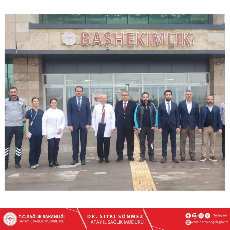 Hatay İl Sağlık Müdürü Dr. Sıtkı Sönmez, Samandağ Devlet Hastanesi'ni ziyaret ederek hastanenin genel durumu, hizmet kalitesi ve mevcut sağlık ihtiyaçları hakkında kapsamlı incelemelerde bulundu.