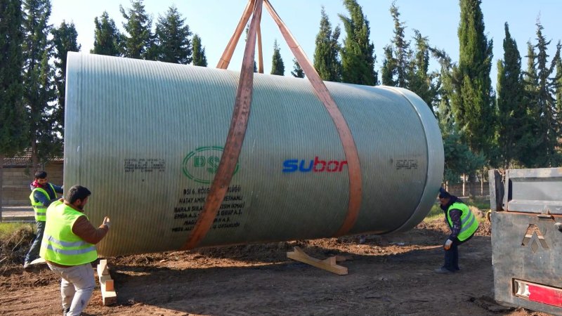 DSİ'NİN DEV SULAMA BORULARI HATAY REYHANLI'DA