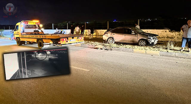 2 kişinin yaralandığı kazada otomobilin defalarca takla attığı anlar kamerada