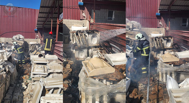 Antakya’da iş yerinde çıkan yangını büyümeden söndürüldü