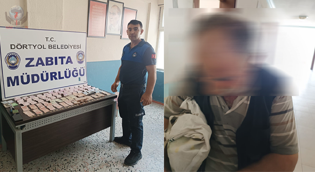 Dilencinin üzerinden 5 bin TL para çıktı
