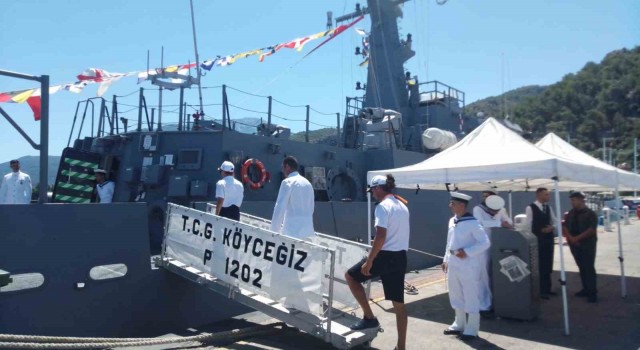 Fethiyede TCG Köyceğiz Gemisi kapılarını ziyaretçilere açtı