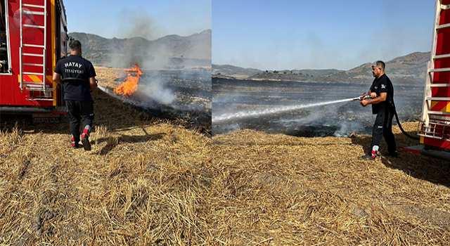 Hassa’da çıkan anız yangını söndürüldü
