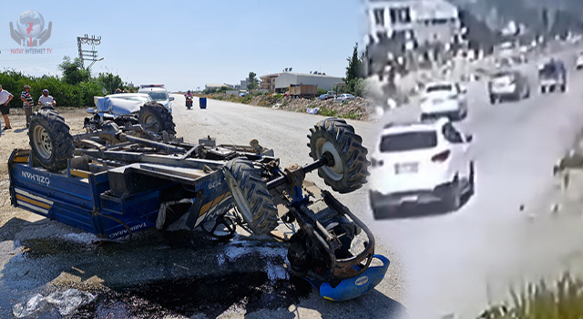 Patpat ile otomobilin çarpıştığı kazada 2 kişinin havaya uçtuğu anlar kamerada