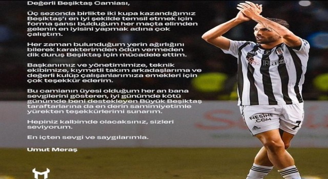 Umut Meraş, Beşiktaşa veda etti