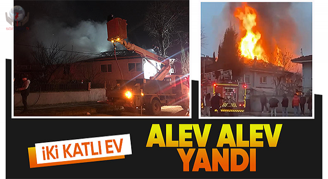 2 katlı metruk bina alevlere teslim oldu