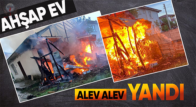 Alevlere teslim olan 2 ahşap ev kullanılmaz hale geldi