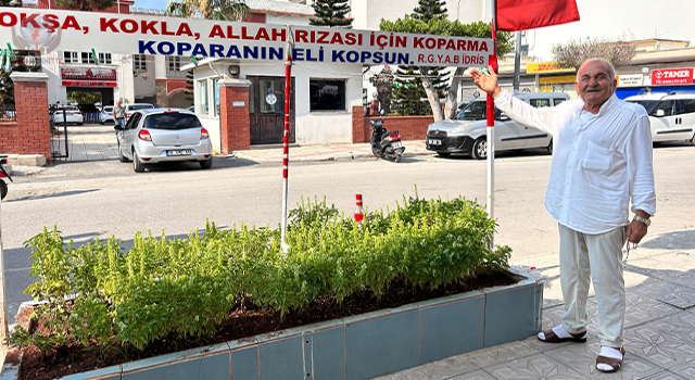Çiçeklerimi kopardıklarında canımdan et koparıyorlar' diyen berberin yazdığı not ilgi çekiyor