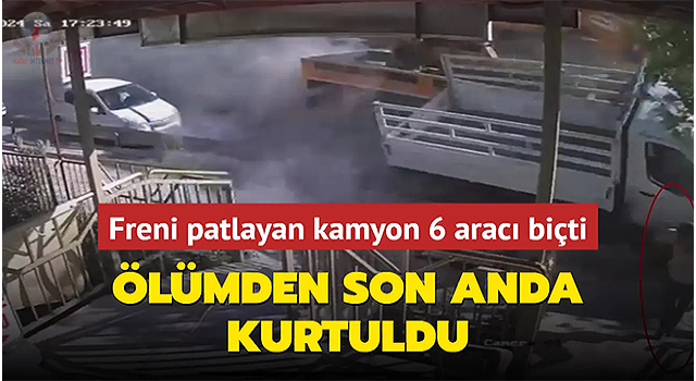 Hatay'da Freni patlayan kamyon 6 aracı biçti