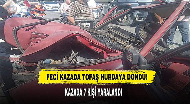 TOFAŞ’ın hurdaya döndüğü kazada 7 kişi yaralandı