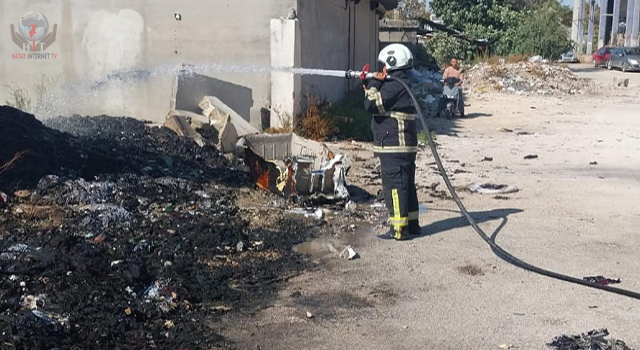 Antakyada çöp yangını