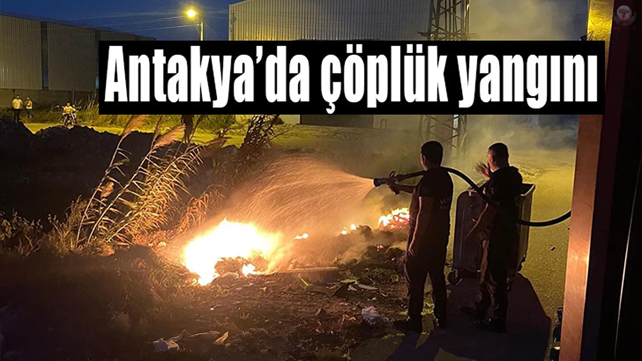 Antakyada çöplük yangını