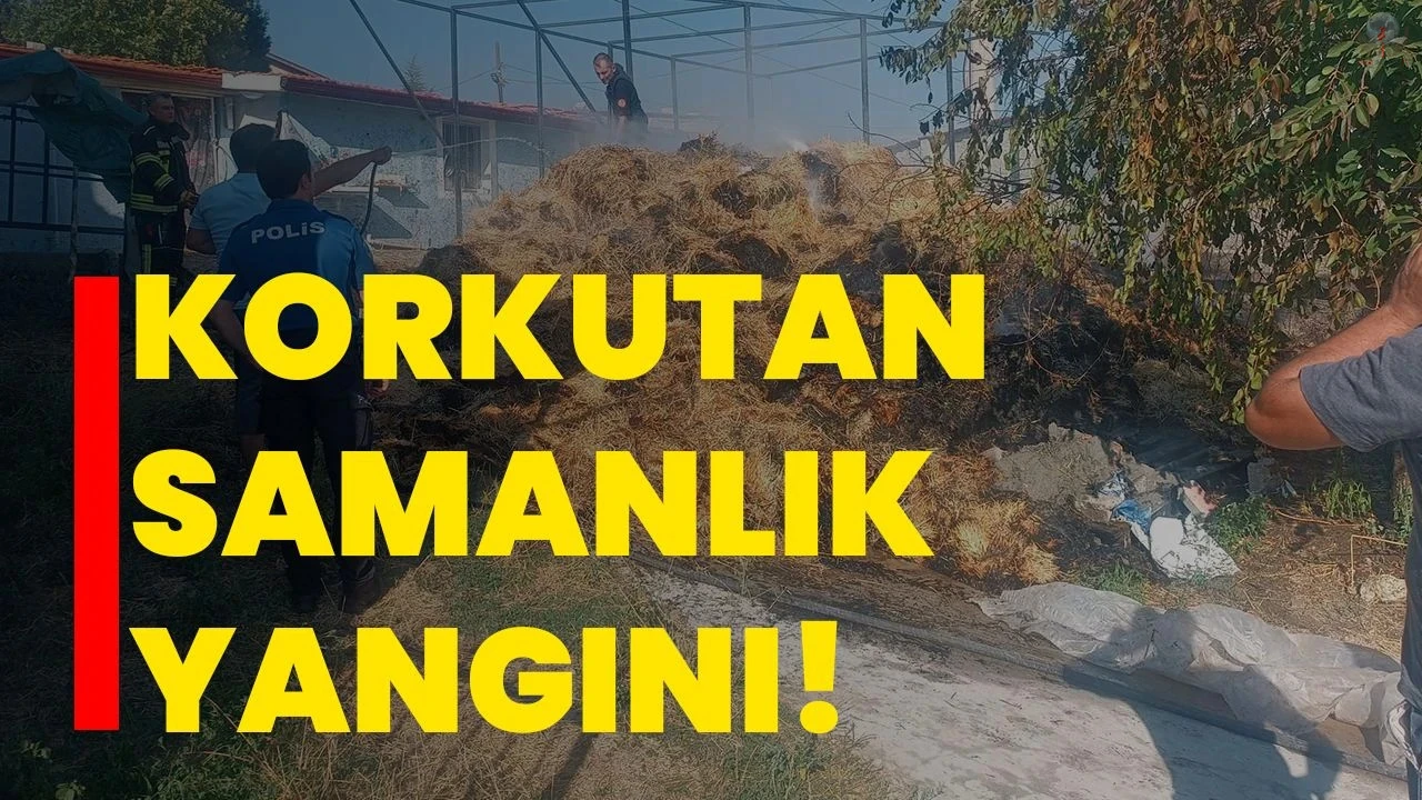 Antakyada samanlık yangını