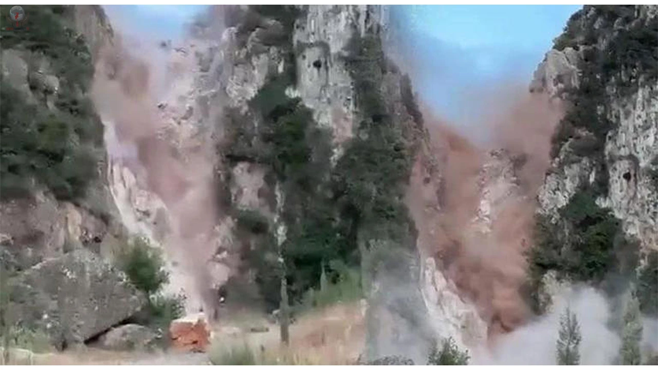 Doğa harikası şelaleye zarar veren patlatmayla ilgili maden firmasının faaliyetleri durduruldu