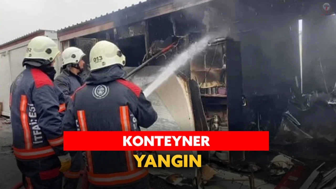 İskenderunda konteyner yangını