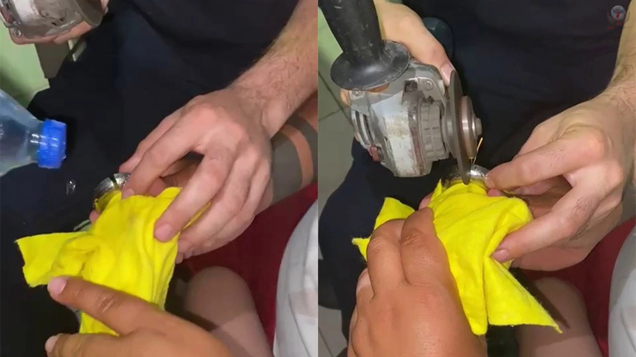 Parmağını musluk rozetine sıkıştıran çocuğun imdadına itfaiye yetişti