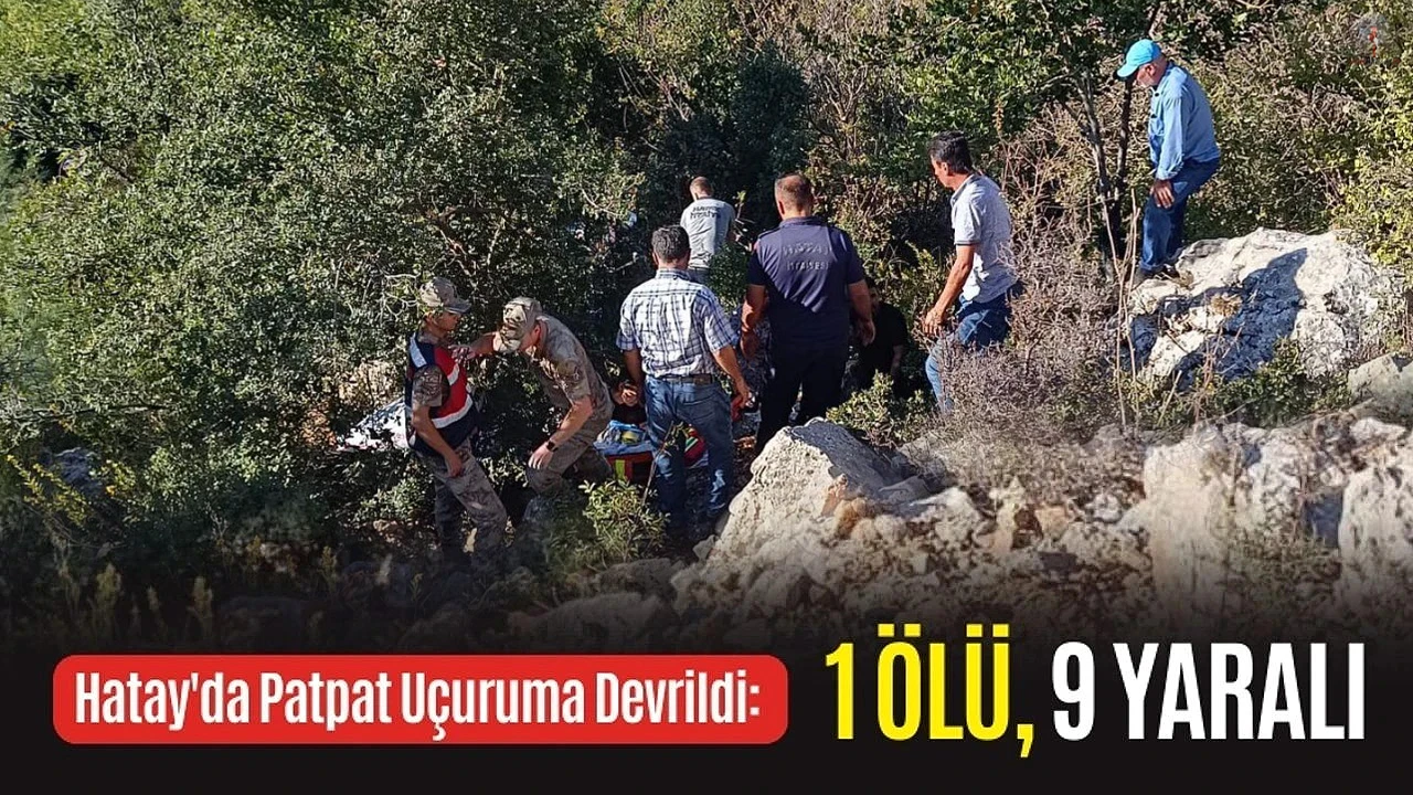 Patpat uçuruma devrildi: 1 ölü, 9 yaralı