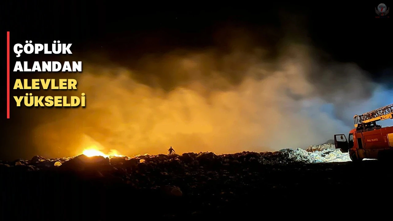 Arsuzda çöplük alandan alevler yükseldi