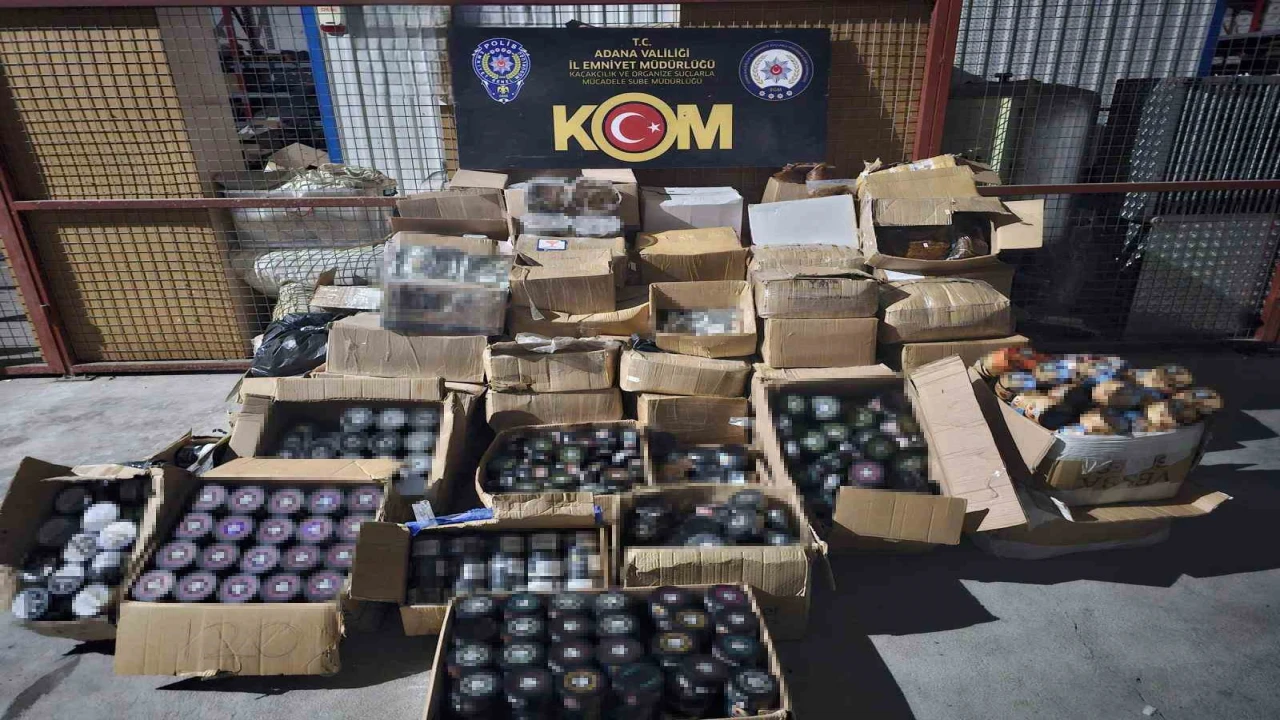 Adanada 2 ton 80 kilogram kaçak nargile tütünü ele geçirildi