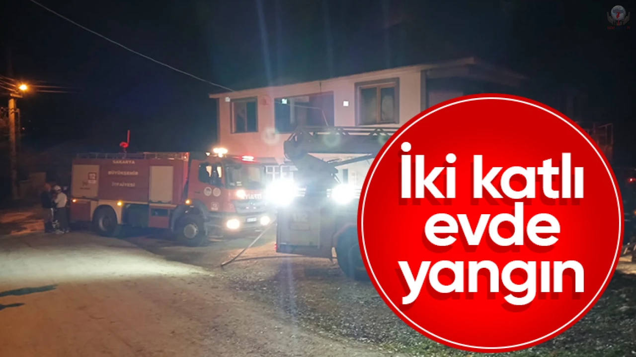 Kumluda çıkan ev yangını
