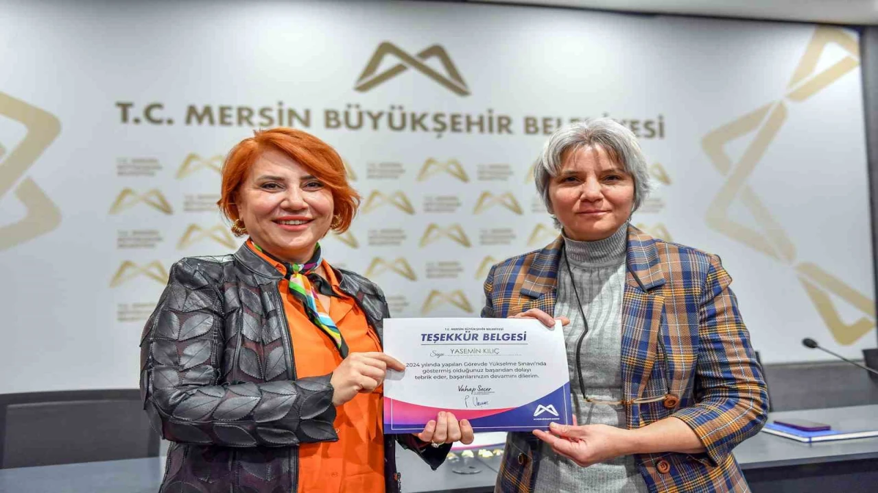 Mersin Büyükşehir Belediyesinde 47 memur şef kadrosuna yükseldi