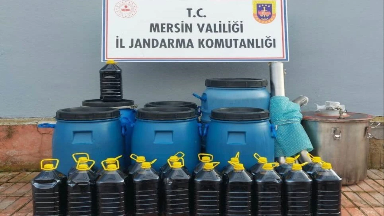 Mersinde 420 litre sahte içki ele geçirildi
