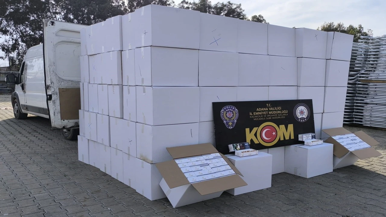 Adanada 1 milyon 800 bin gümrük kaçağı makaron ele geçirildi