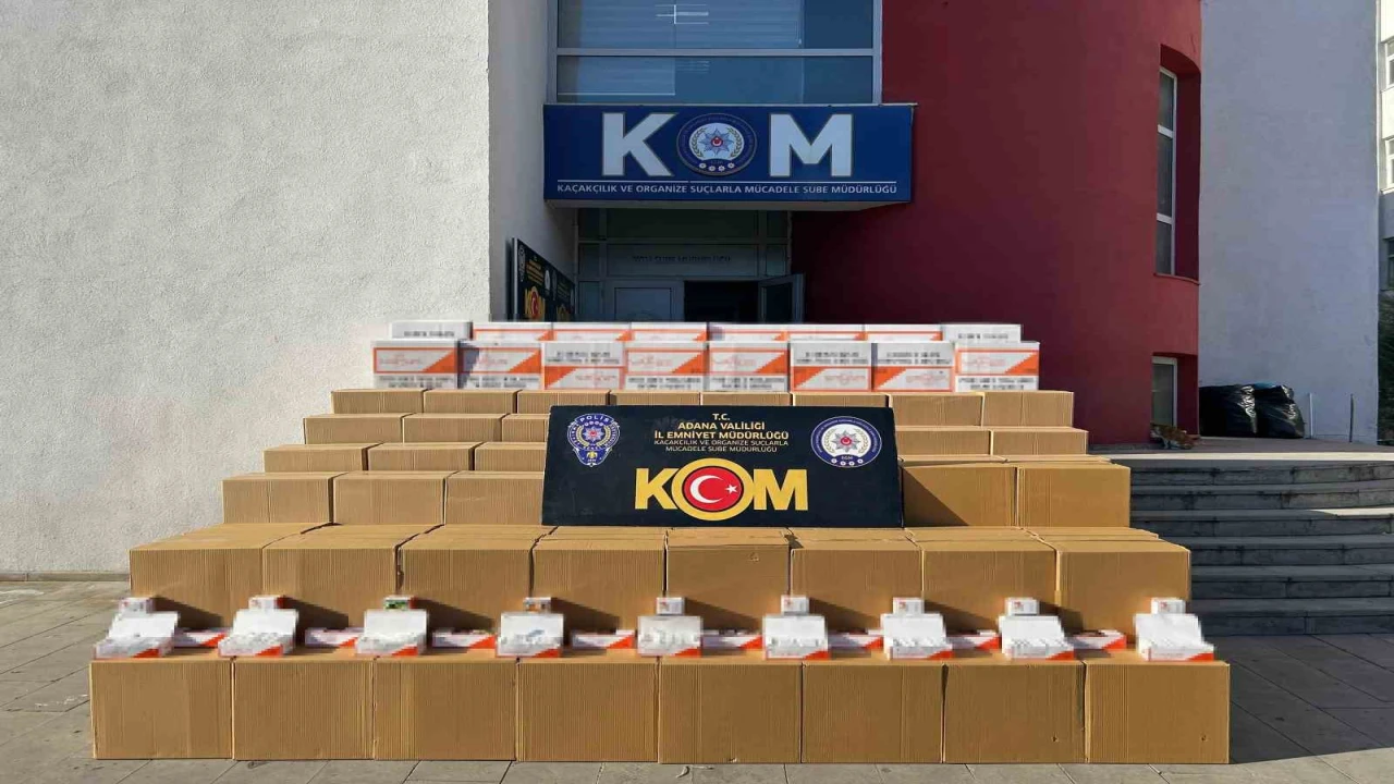 Adanada 2 milyon 350 bin gümrük kaçağı makaron ele geçirildi