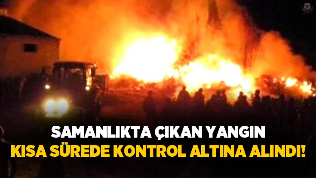 Arsuzda samanlık yangını