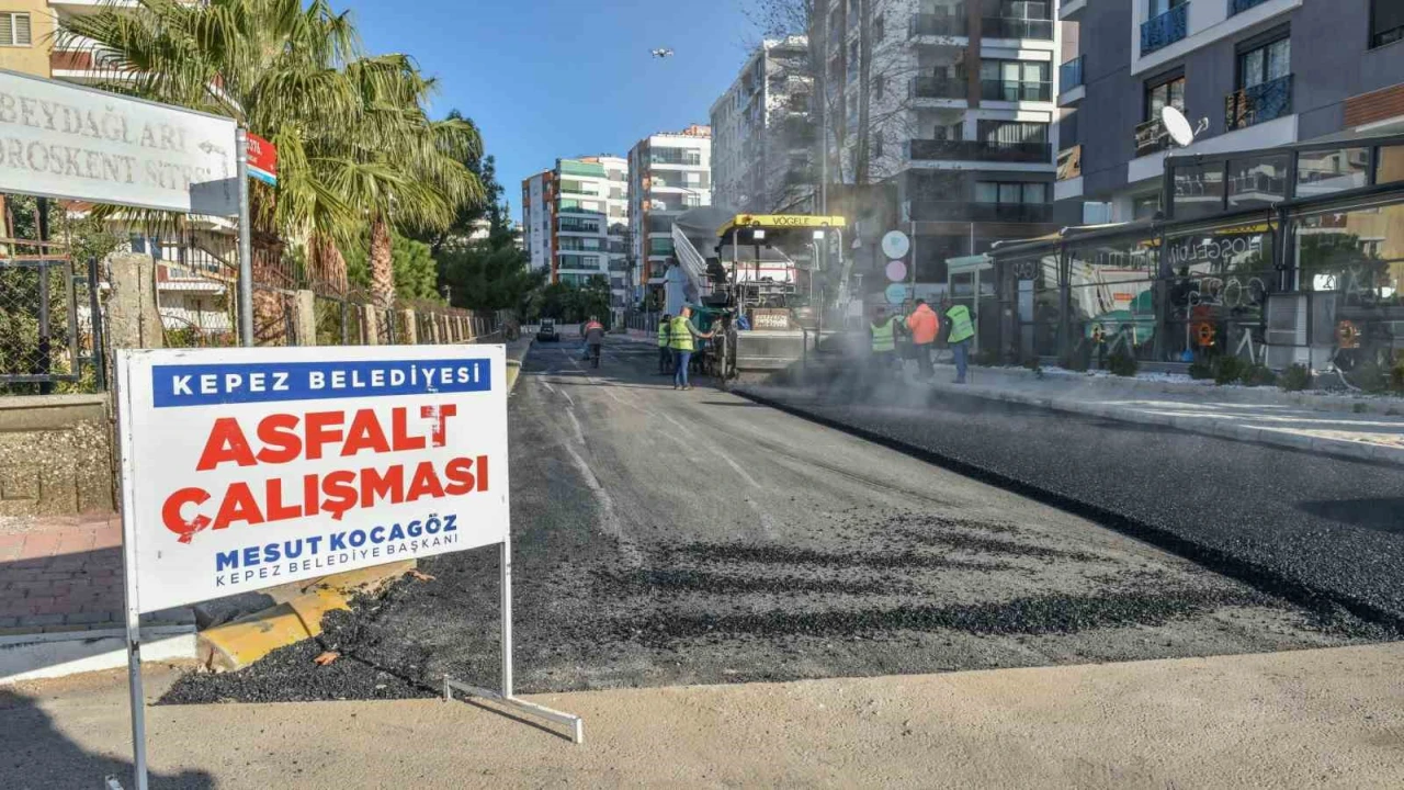 Kepezde altyapı kazıları sebebiyle bozulan asfalt yenilendi