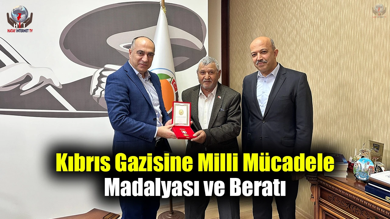Kıbrıs gazisine Milli Mücadele Madalyası ve Beratı