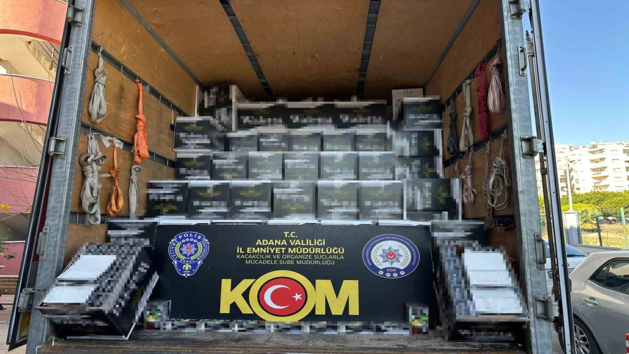 Adanada 3 milyon gümrük kaçağı makaron ele geçirildi