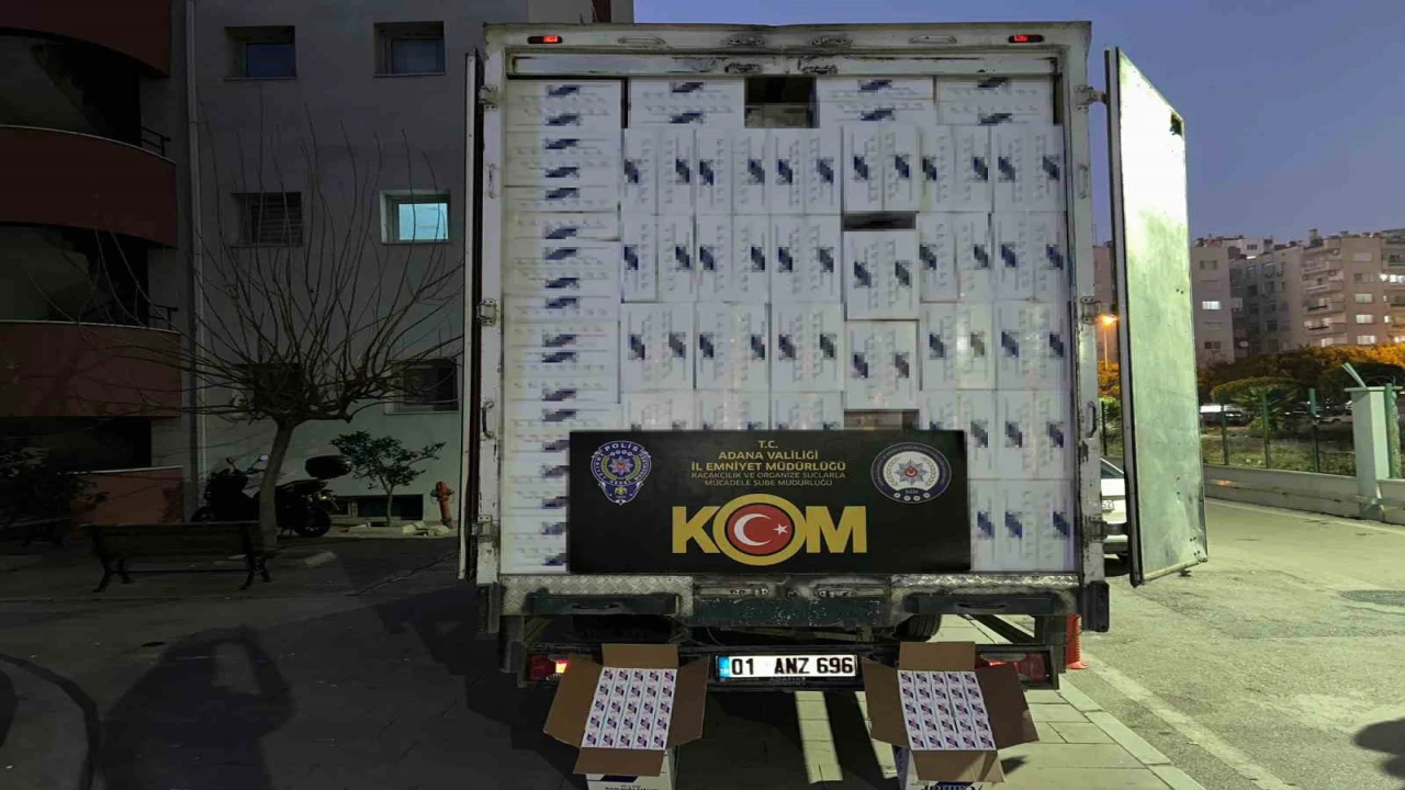 Adanada 5 milyon gümrük kaçağı makaron ele geçirildi