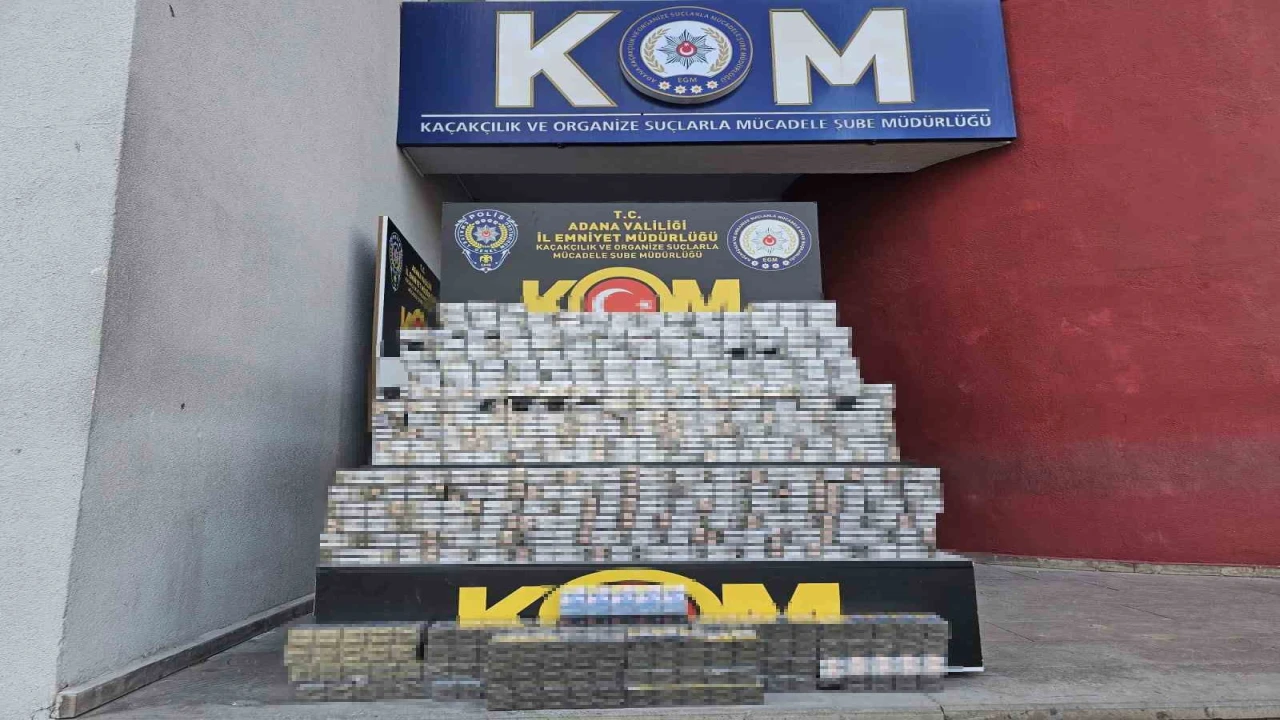 Adanada 9 bin paket kaçak sigara ele geçirildi