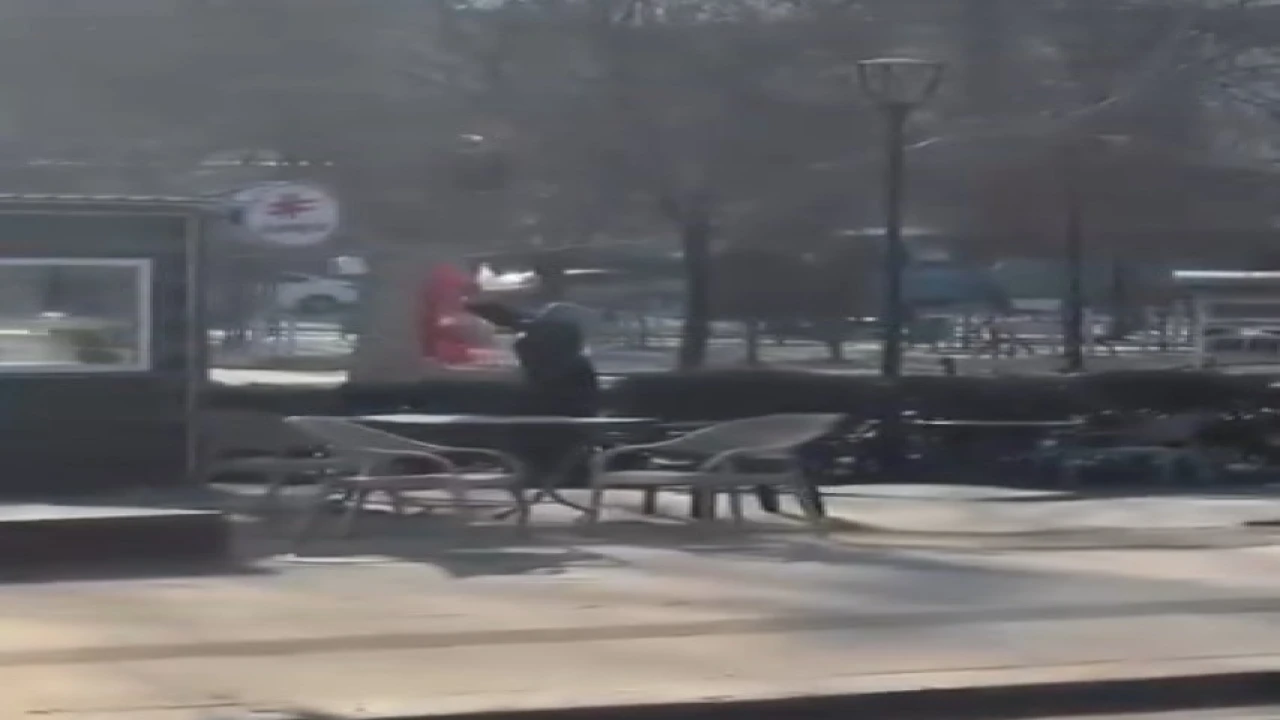 Afşinde kavgaya sebep olan kadın bayrağı kesmeye çalışmış