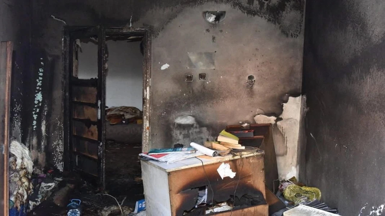 Eğirdirde yangın çıkan ev kullanılamaz hale geldi