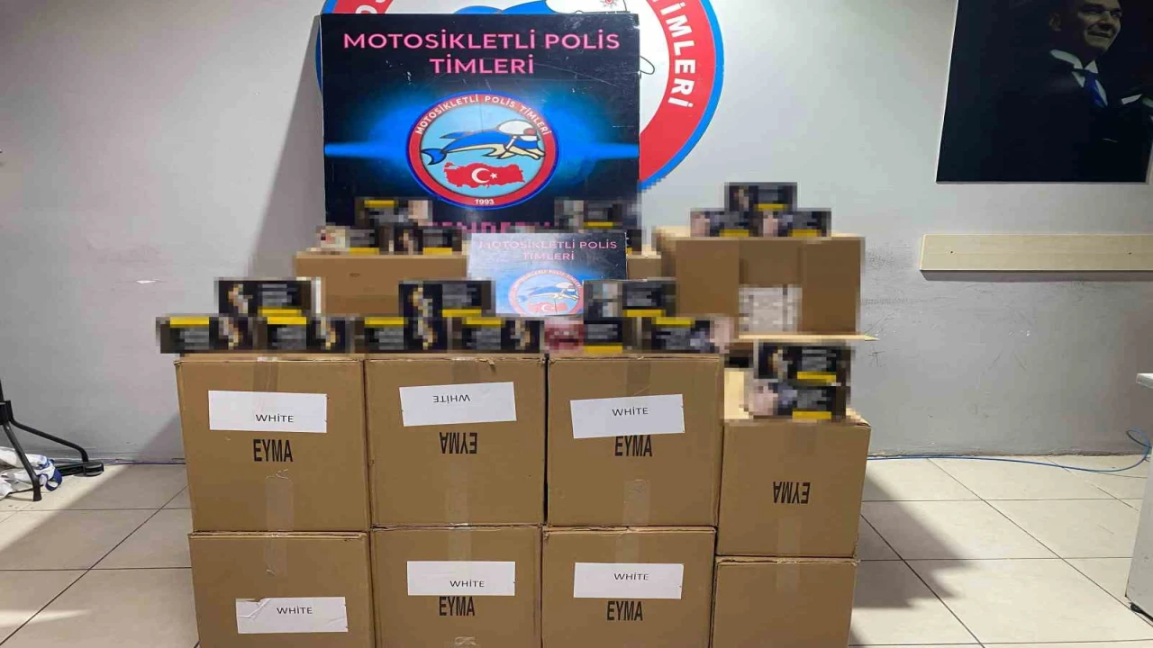 İskenderunda 110 bin adet makaron ele geçirildi