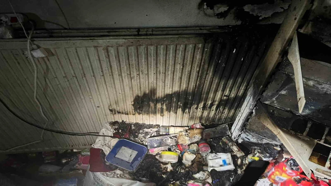 Ispartada iş yerinde çıkan yangın itfaiye ekiplerince söndürüldü