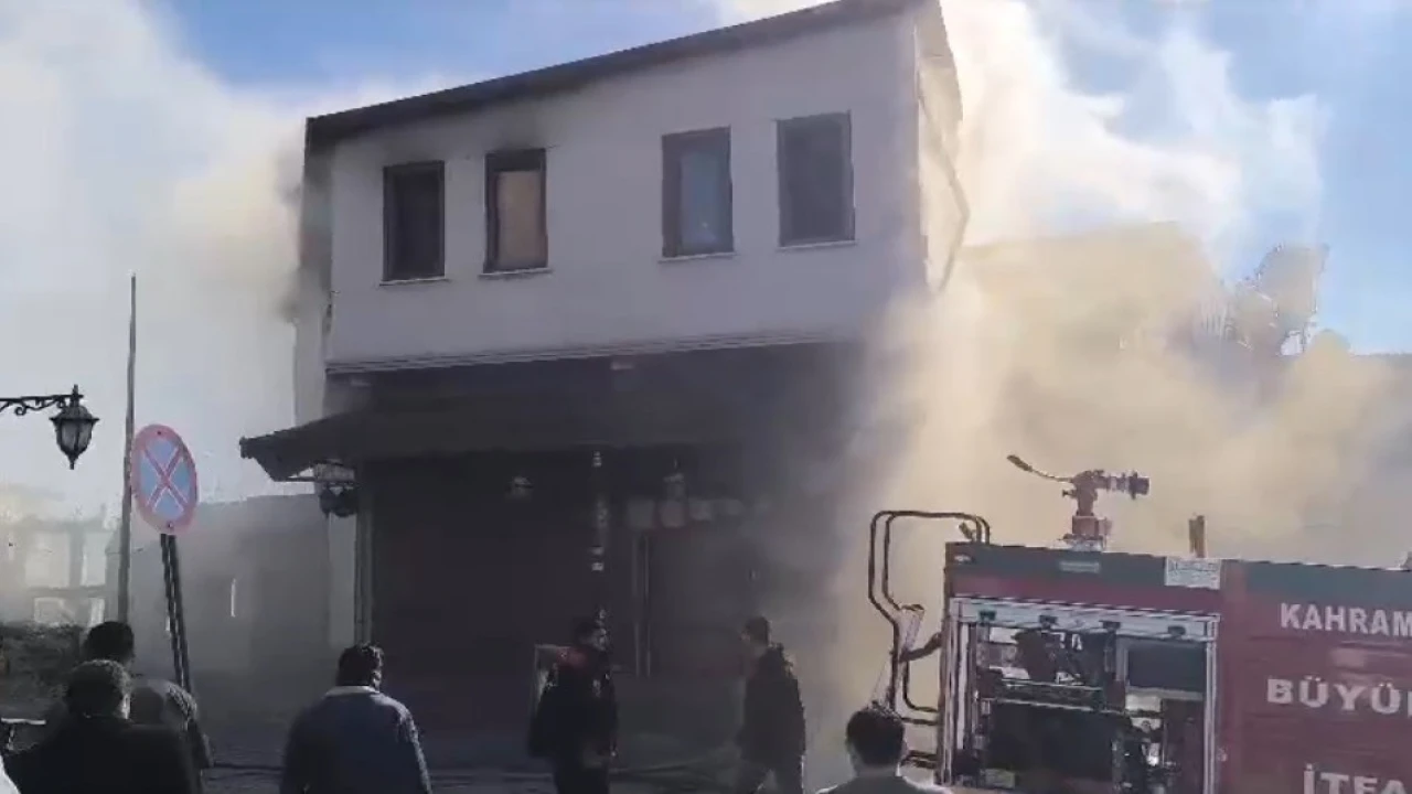 Kahramanmaraşta iş yerinde yangın
