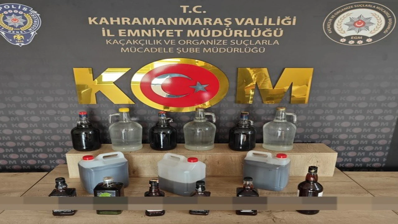 Kahramanmaraşta sahte içki operasyonu