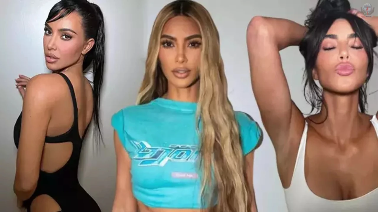 Kim Kardashian'ın dalgalarla savaşı! Pozları gündem oldu