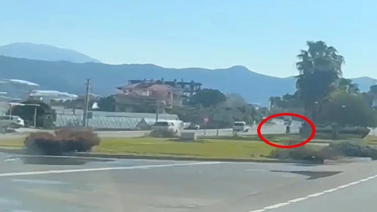Motosiklet sürücüsü ters yönde ölüme meydan okudu