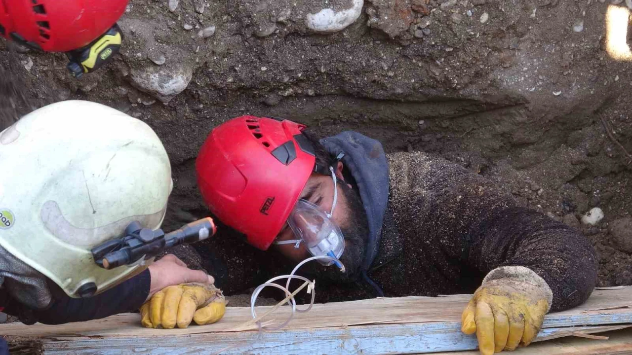 Toprak altında kalan işçi için seferber oldular