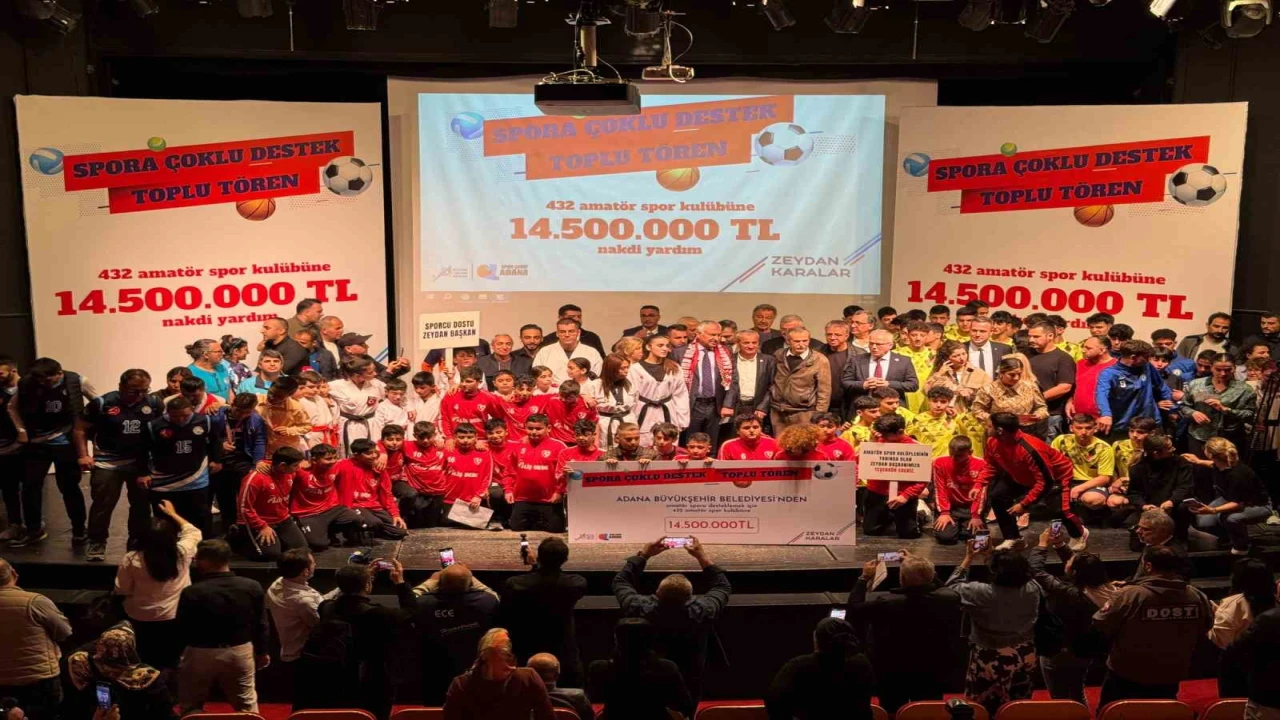 Adanada 432 amatör spor kulübüne 14 milyon 500 bin lira destek