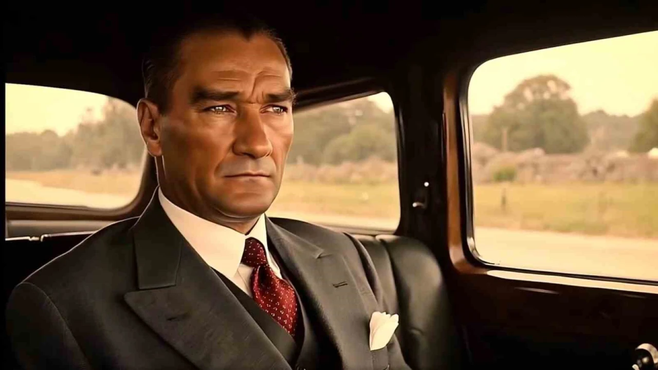 Atatürkün Antalyaya gelişi yapay zeka ile Kepezde canlandırıldı