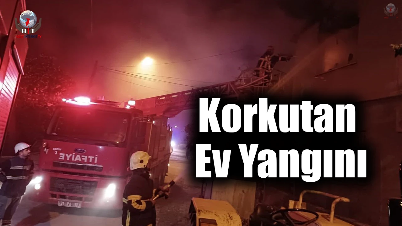 Erzinde ev yangını