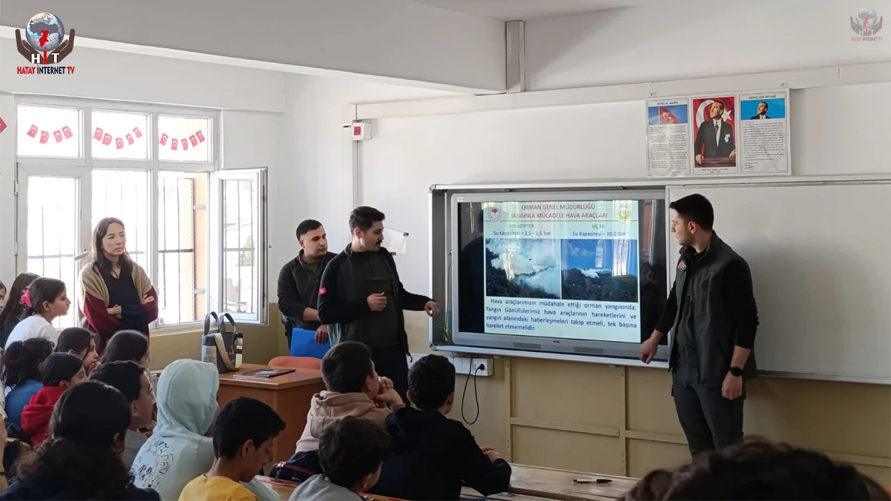 Hatay’da vatandaşlara orman yangını ile mücadele eğitimi verildi