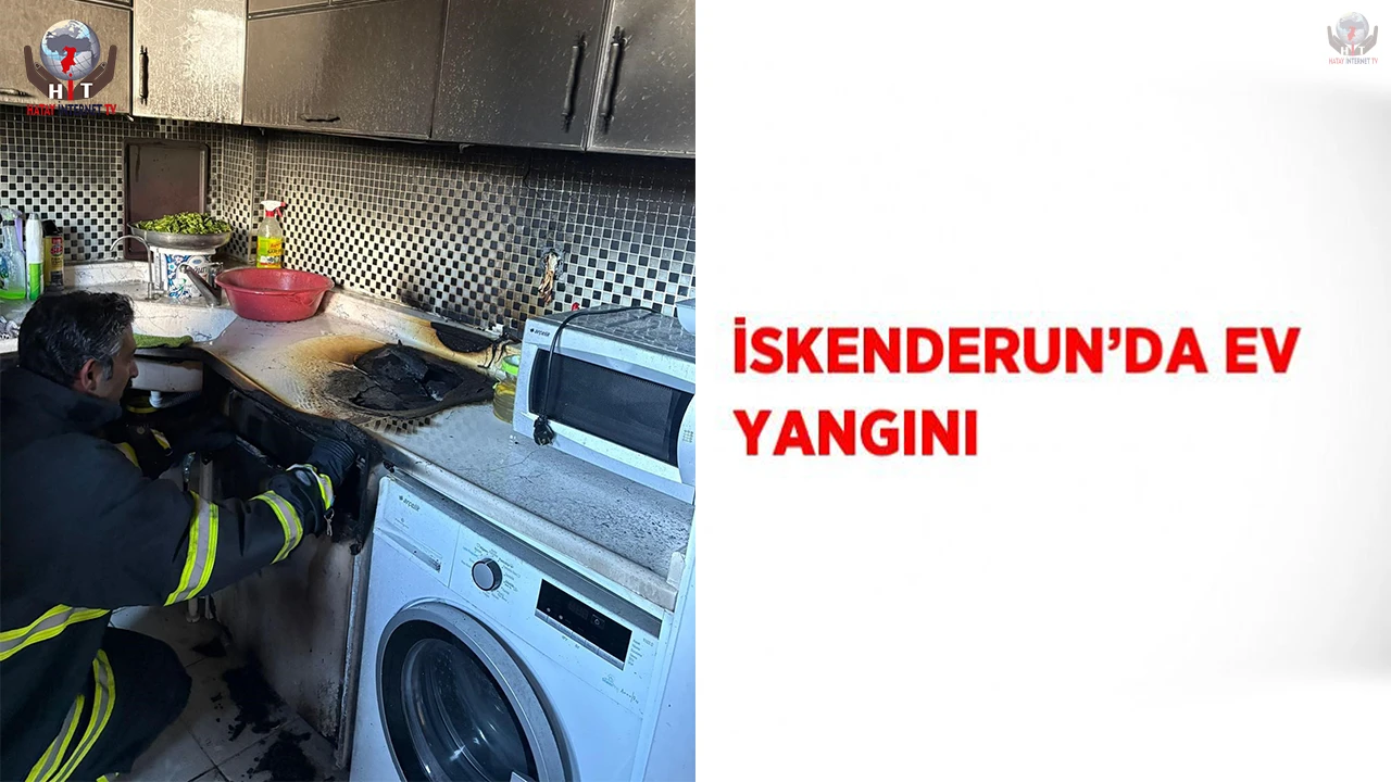 İskenderunda ev yangını