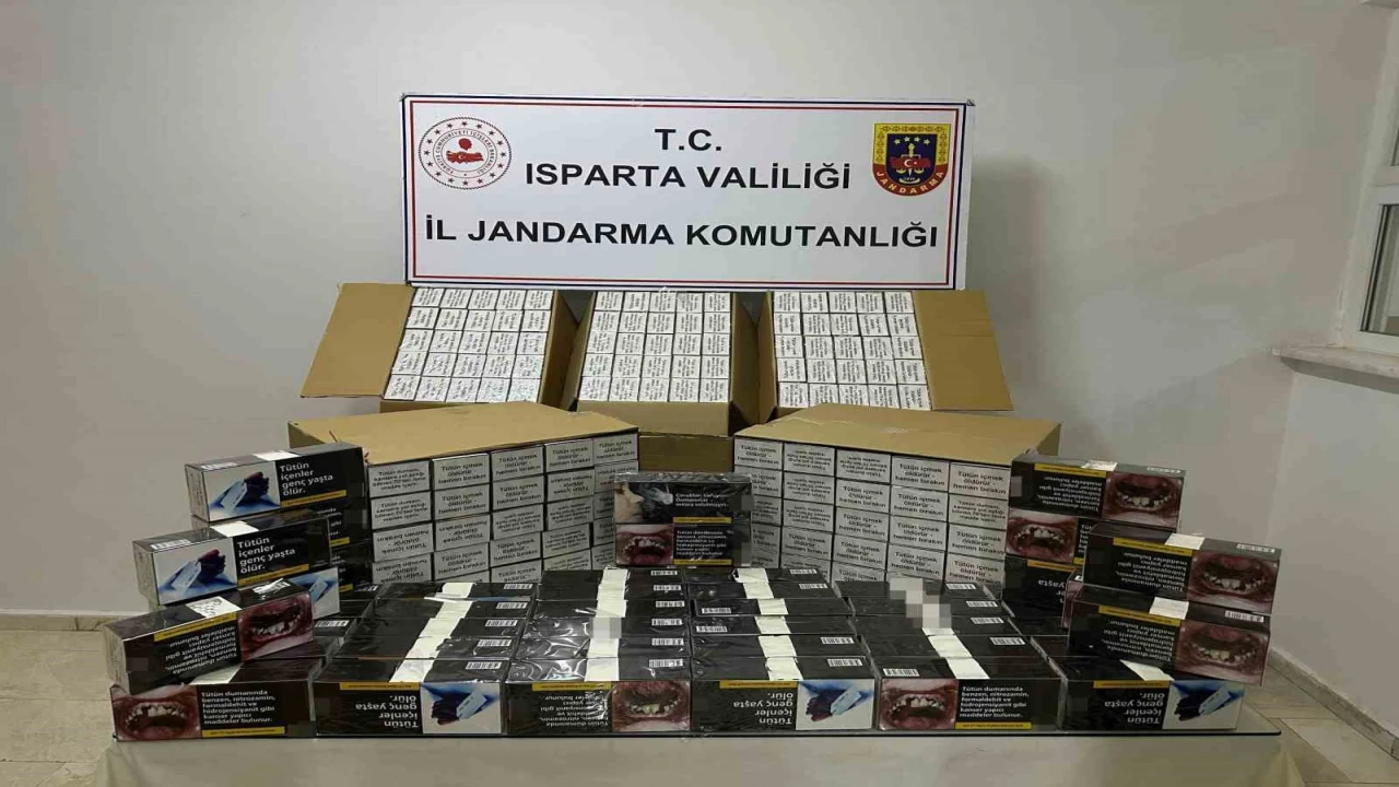Ispartada 60 bin adet kaçak makaron ele geçirildi